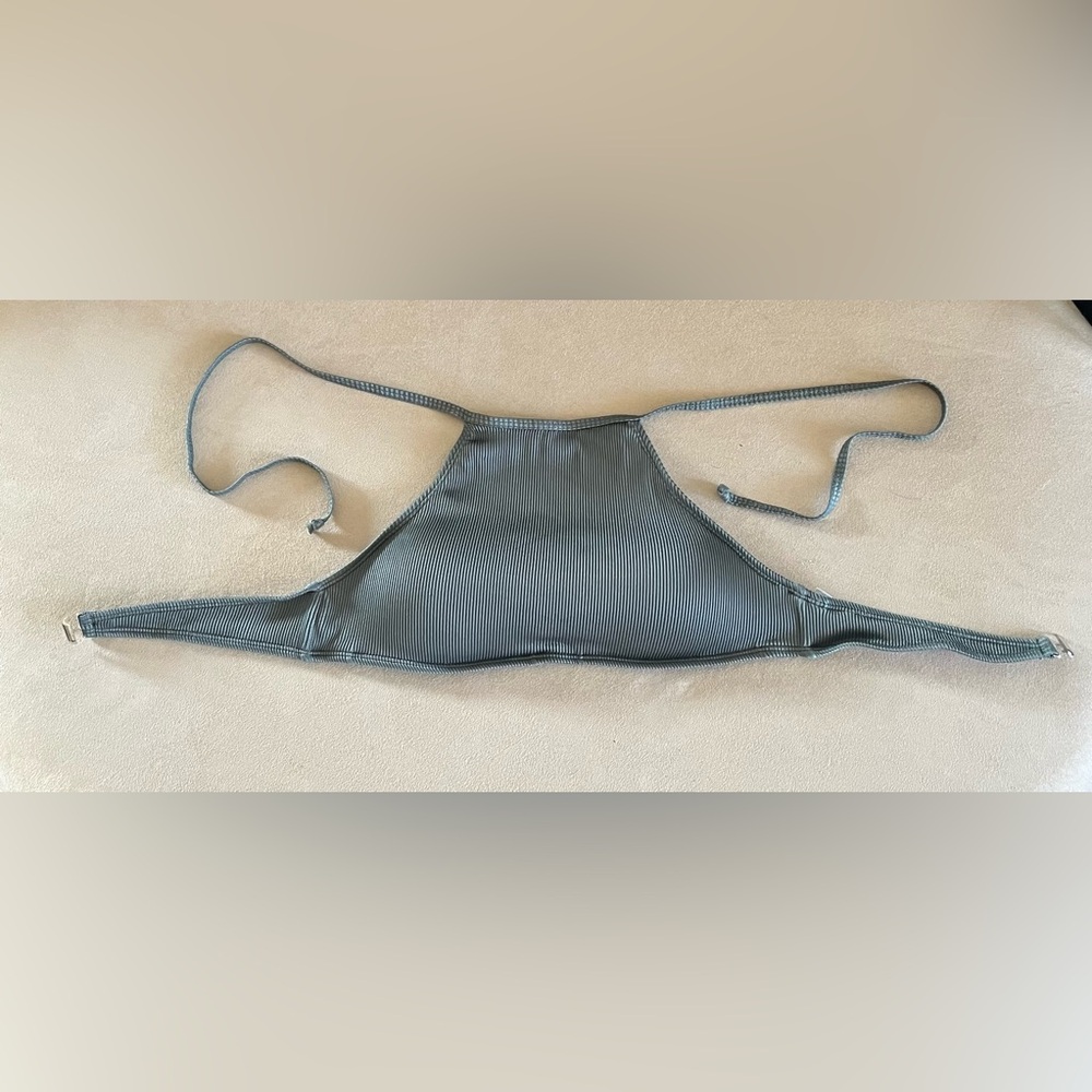 Lined Green Bikini Top